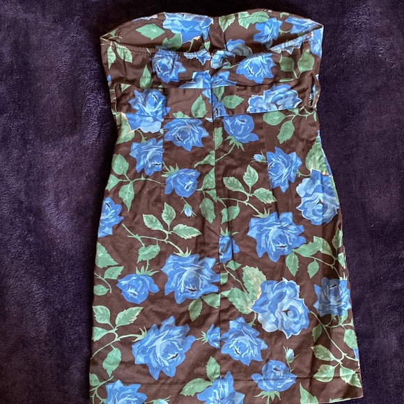 Strapless printed Mini Dress - Picture 2 of 5